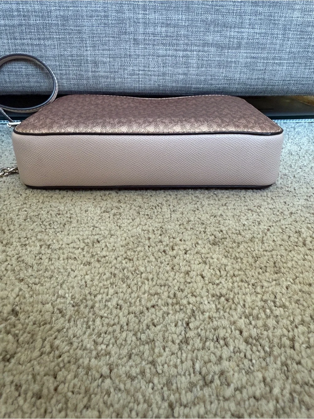 MICHAEL KORS Rose Gold Metallic Signature Crossbody